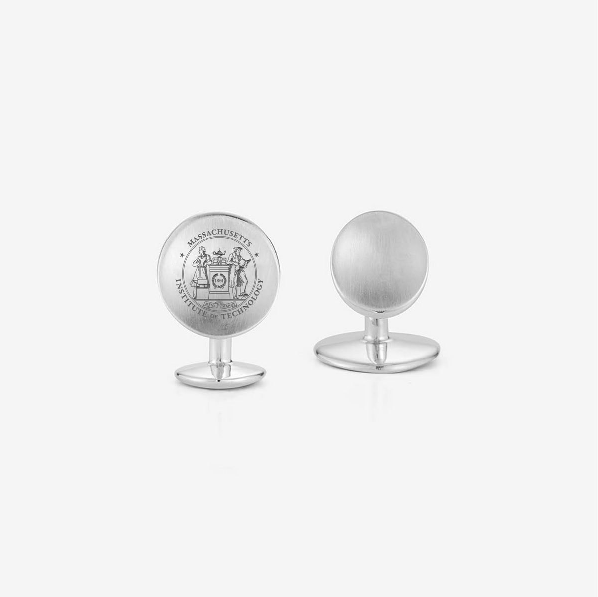 silver MIT Organic Crest Cufflinks