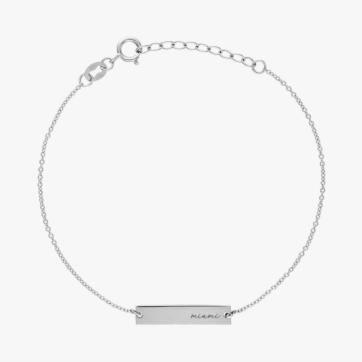 University of Miami Horizontal Necklace Sterling Silver
