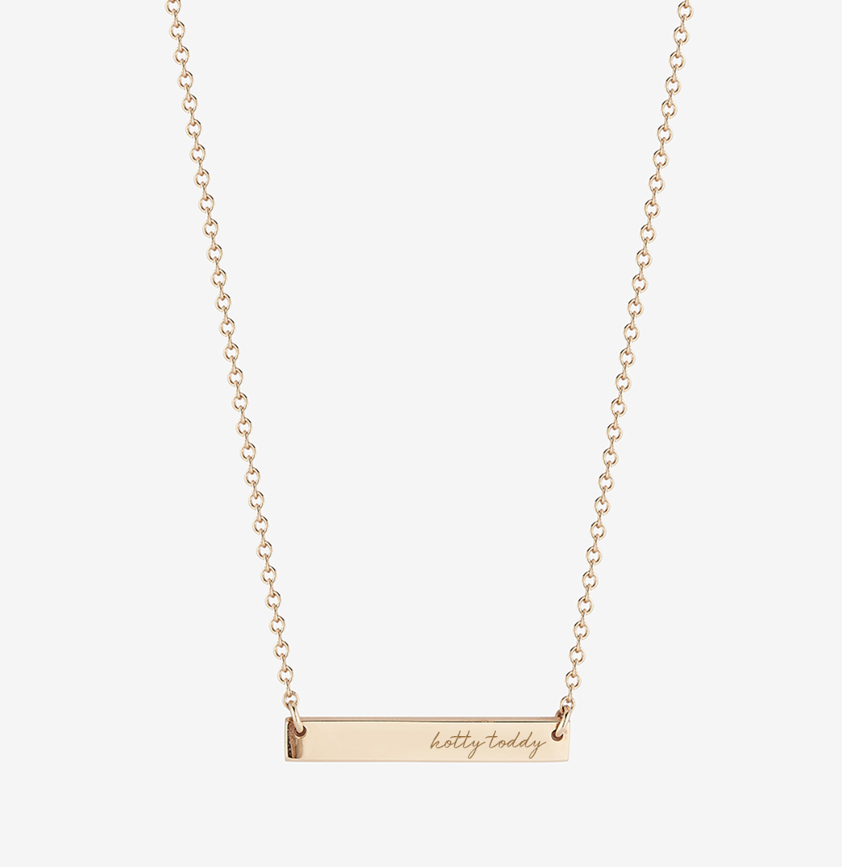 Ole Miss Horizontal Bar Necklace Cavan Gold