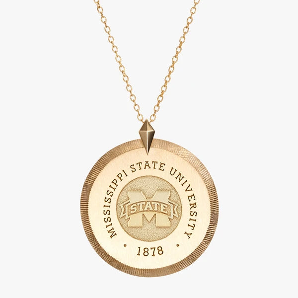 Mississippi State Gold Crest Necklace