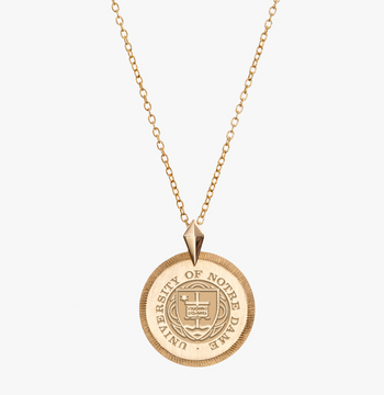 Notre Dame Seal Florentine Petite Necklace Gold