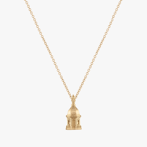 Blue Dome Pendant – Rose Gold