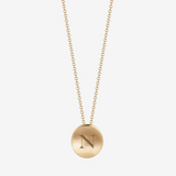 14K Gold and Cavan Gold Northeastern University N Logo Necklace