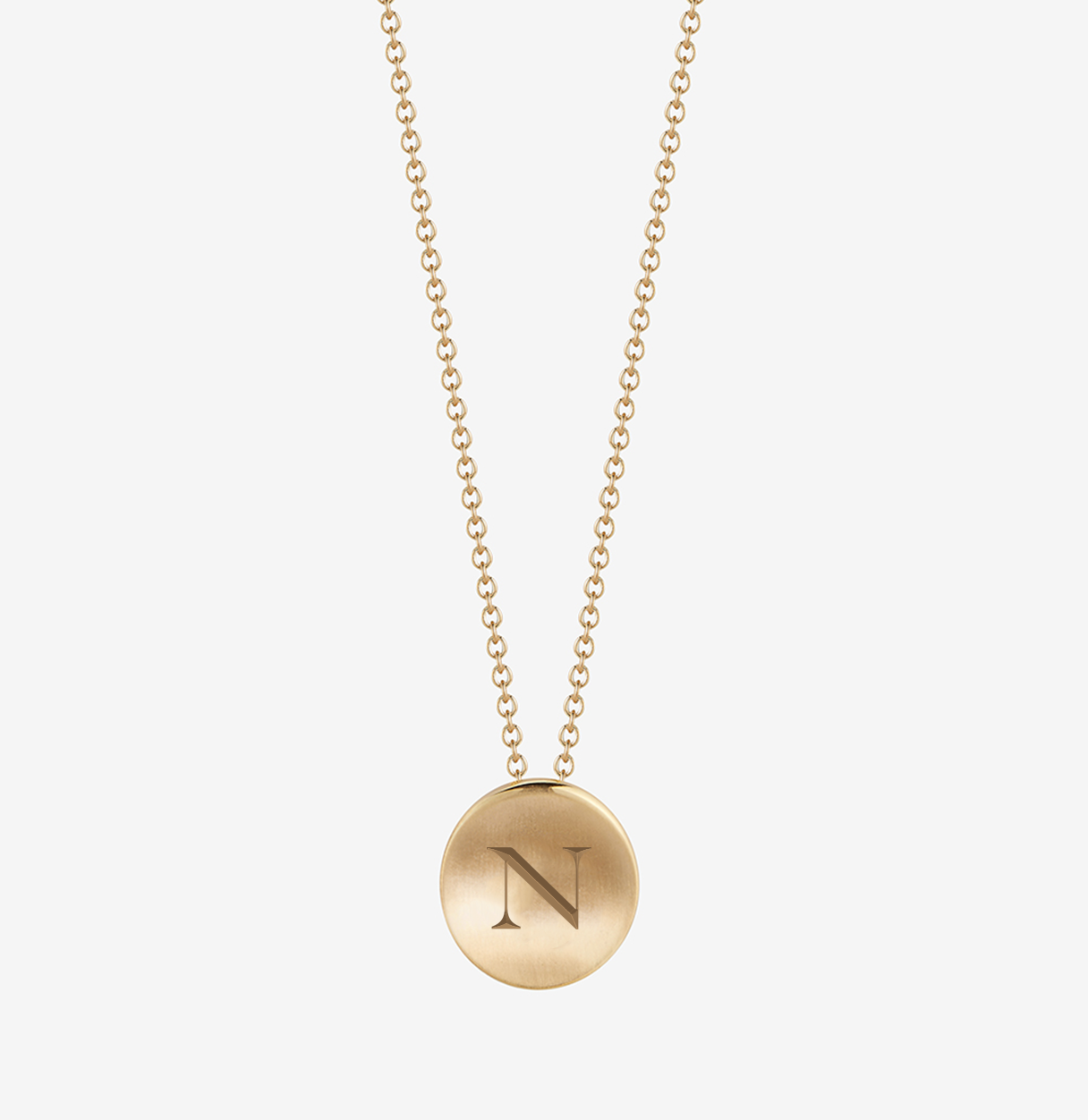 14K Gold and Cavan Gold Northeastern University N Logo Necklace