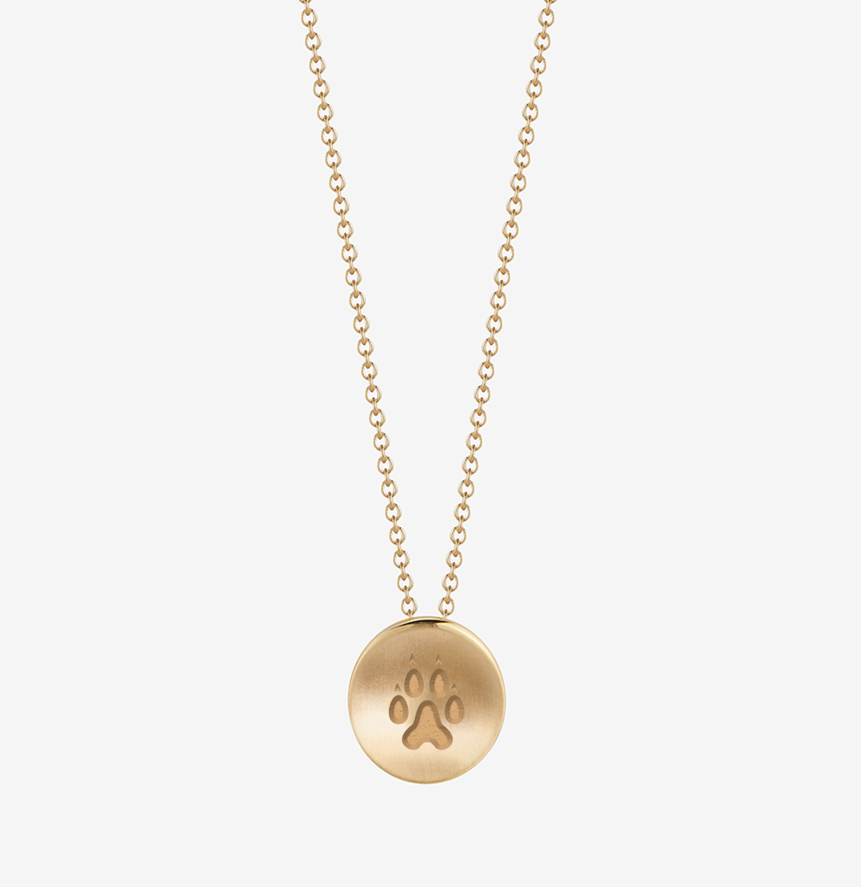 14K Gold and Cavan Gold Northeastern University Husky Paw Necklace