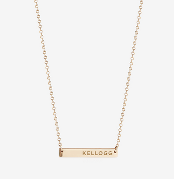 Northwestern Kellogg Horizontal Bar Necklace