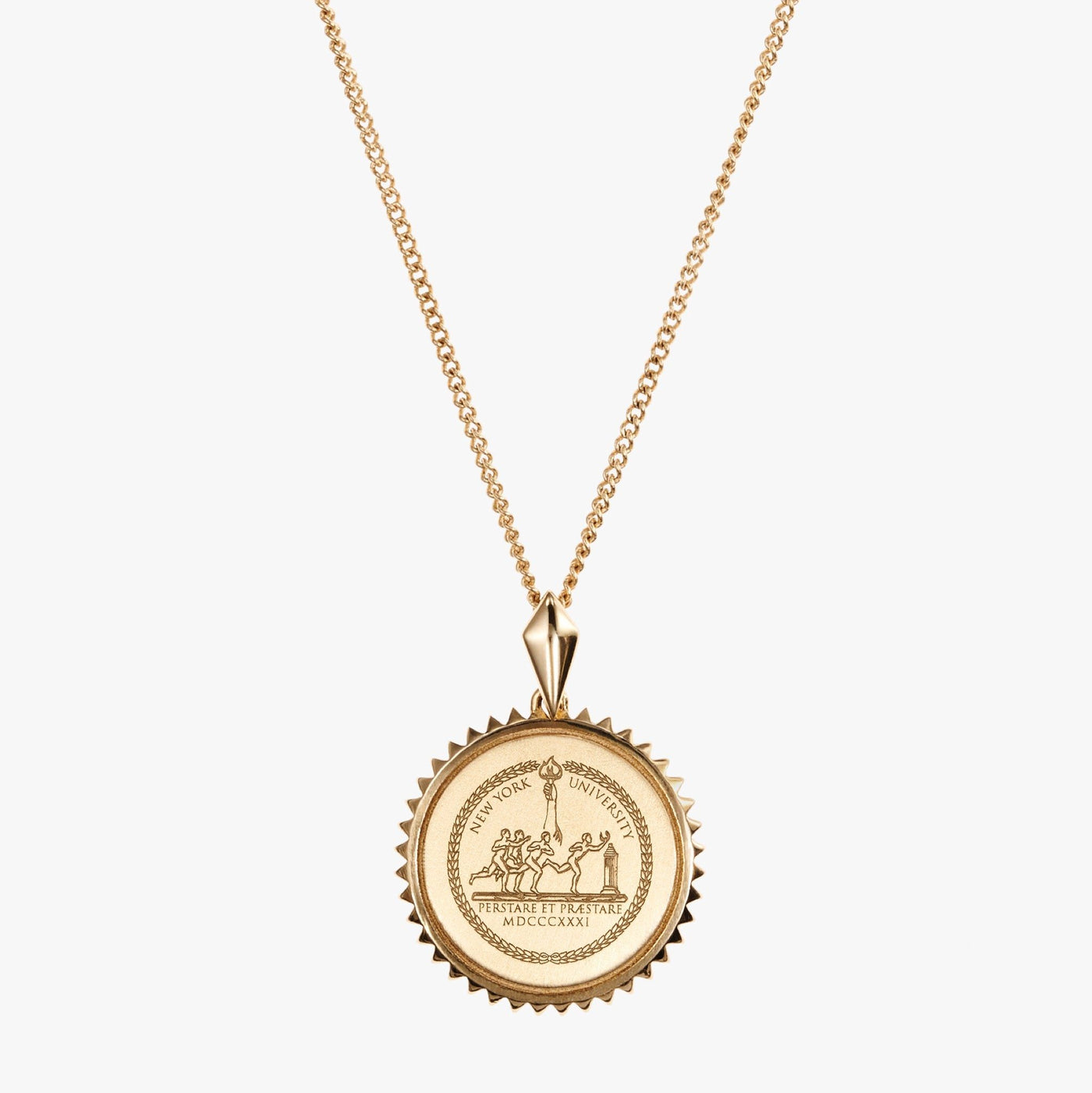 Gold NYU Sunburst Necklace