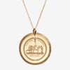 Gold NYU Florentine Necklace