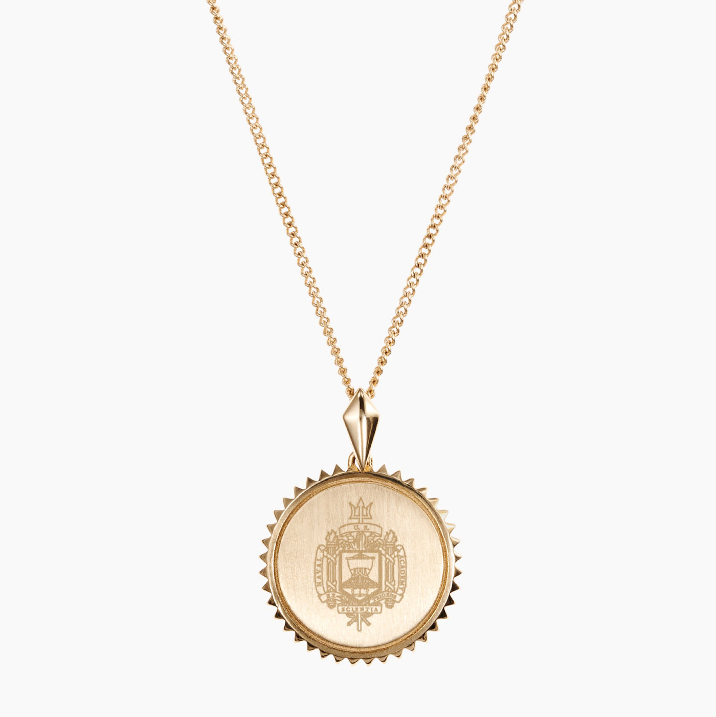 Naval Academy Crest Sunburst Pendant