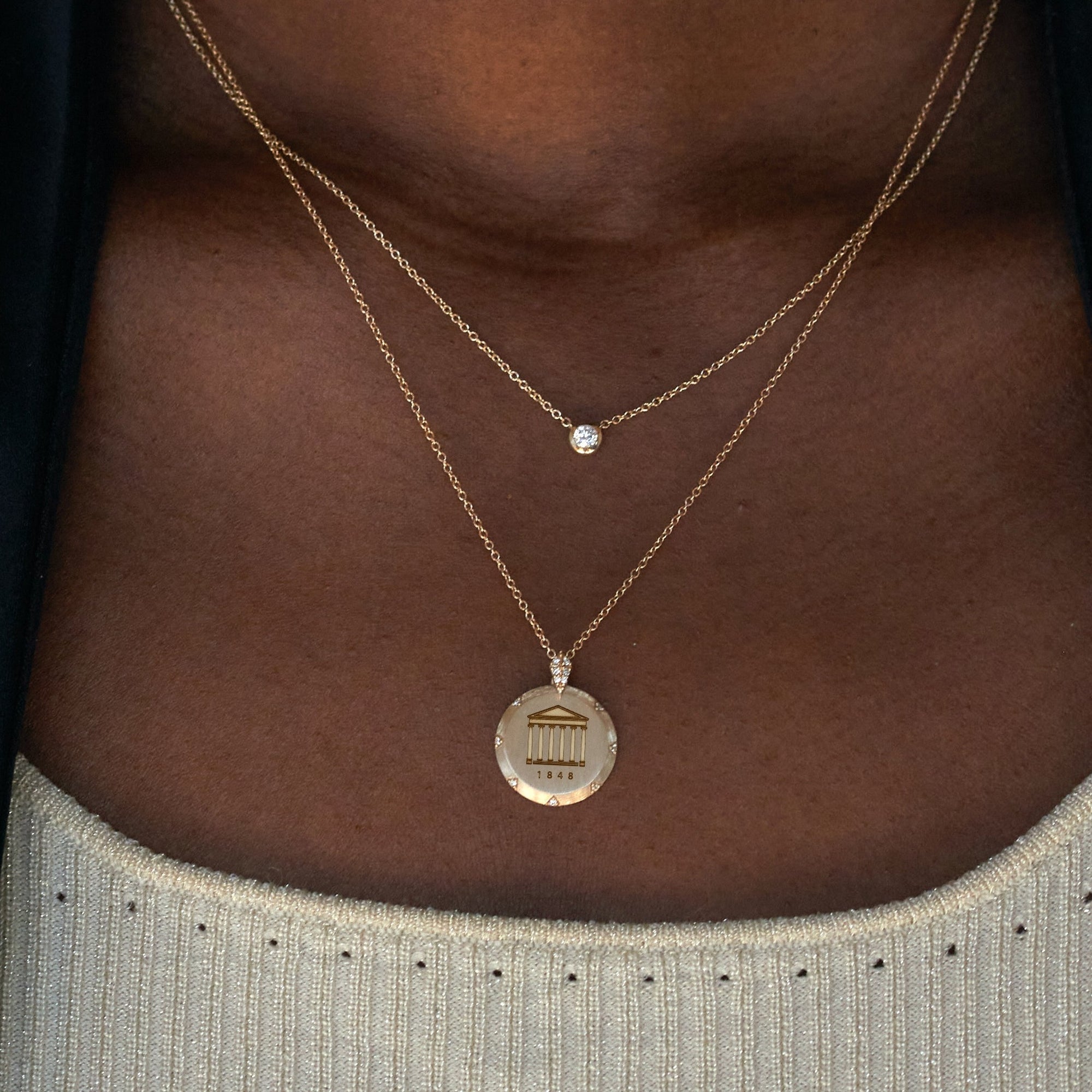 Ole Miss 7-Point Diamond Necklace