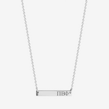 Pi Beta Phi Horizontal Bar Necklace in Sterling Silver