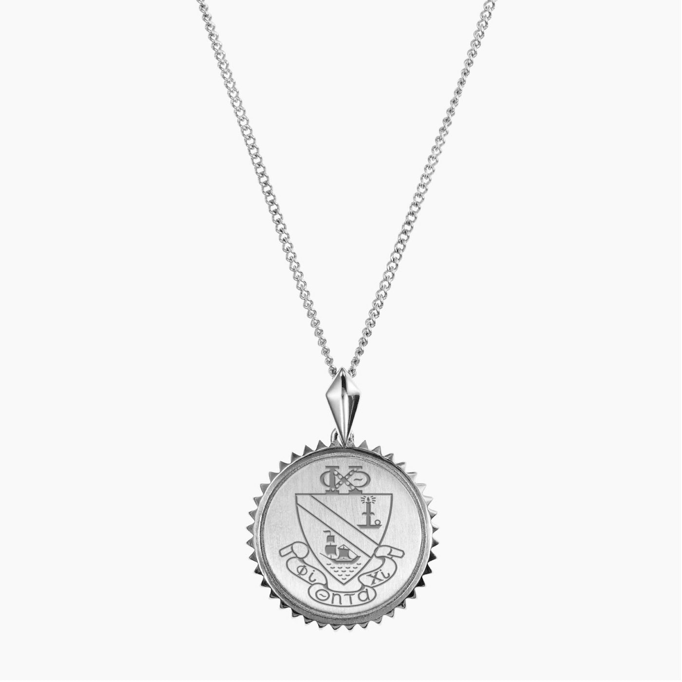 Phi Chi Theta Sunburst Crest Pendant