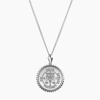 Phi Delta Epsilon Sunburst Crest Necklace