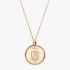 Gold Phi Sigma Pi Florentine Crest Necklace Petite