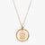 Gold Phi Sigma Pi Florentine Crest Necklace Petite