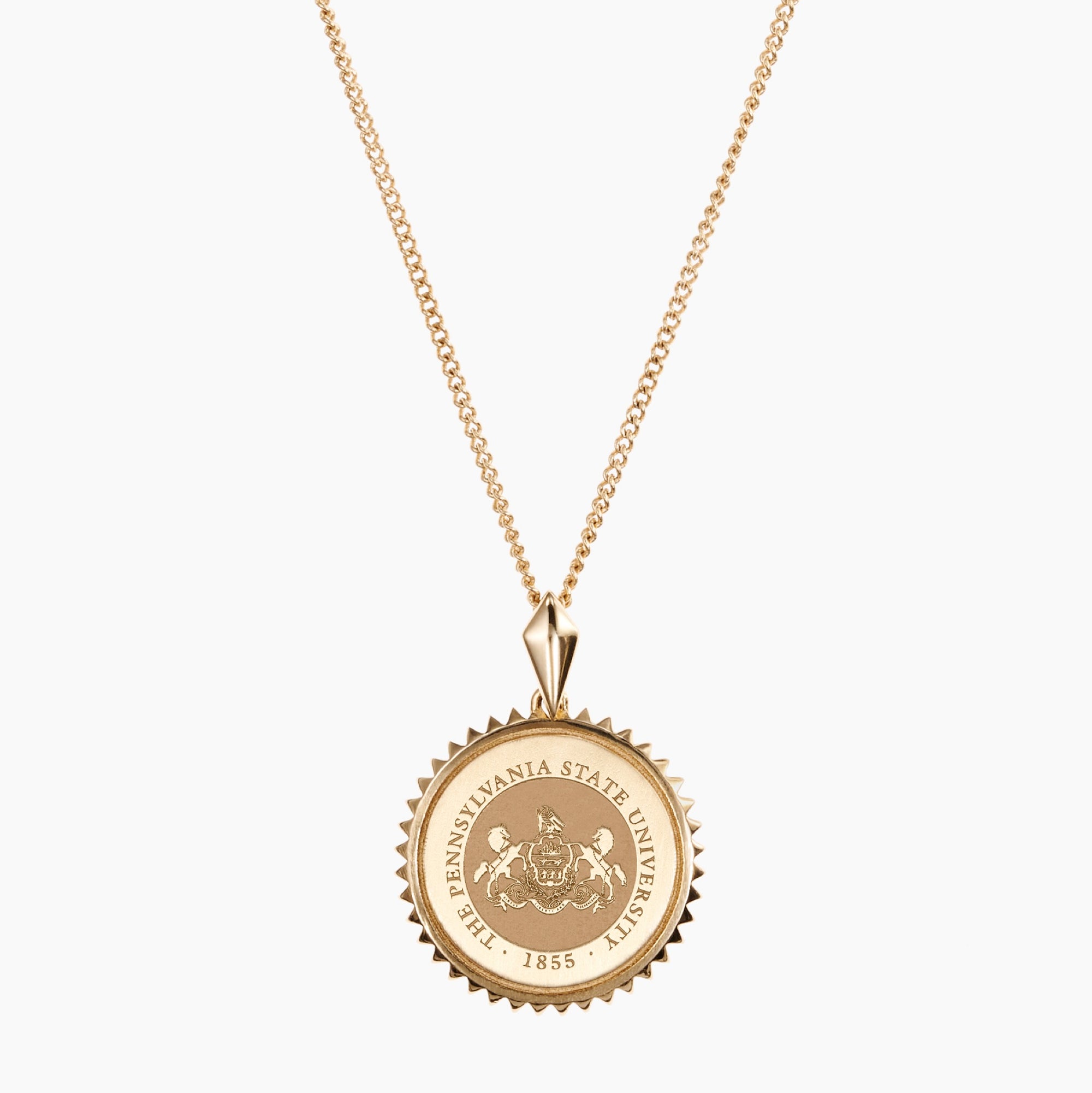 Gold Penn State Sunburst Necklace