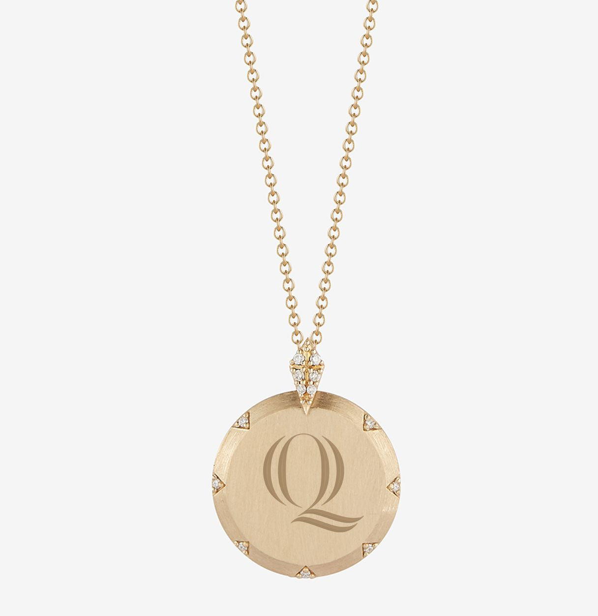 Quinnipiac Gold Diamond Necklace