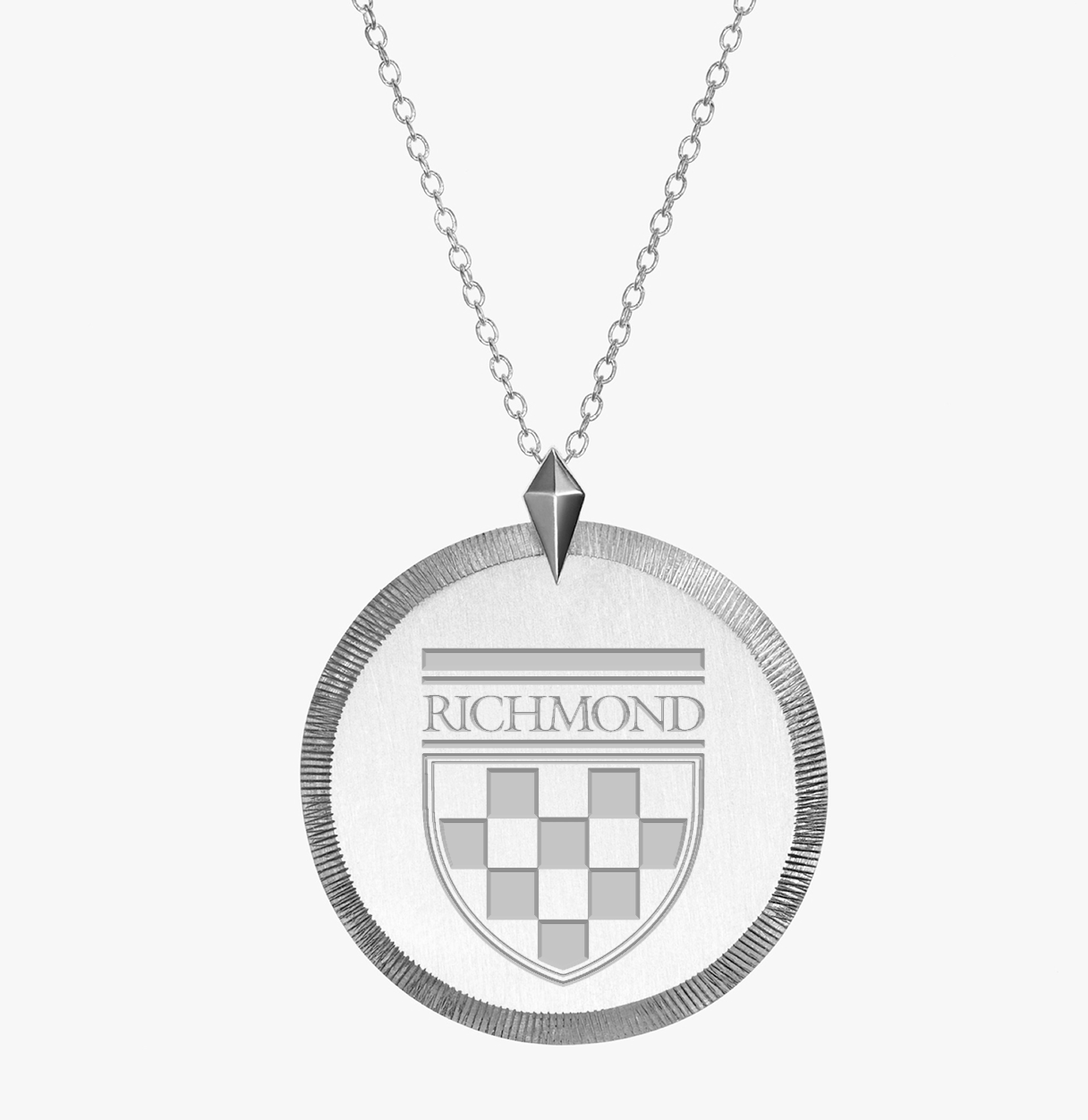 Richmond Shield Necklace Silver