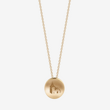 14K Gold and Cavan Gold Santa Clara University Mission Church Necklace