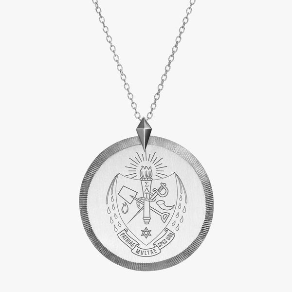 Sigma Delta Tau Florentine Crest Necklace