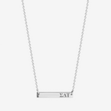 Sigma Delta Tau Horizontal Bar Necklace in Sterling Silver