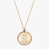 Gold Sigma Kappa Florentine Crest Necklace Petite