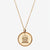 Gold SMU Florentine Crest Necklace Petite