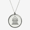 Silver SMU Florentine Crest Necklace Large