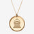 Gold SMU Florentine Crest Necklace Large