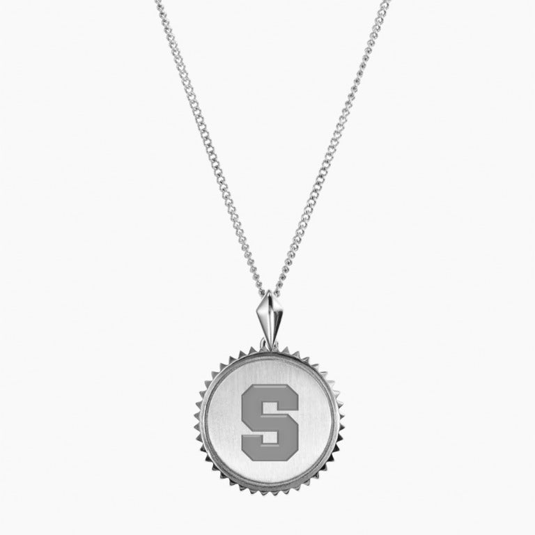 Silver Syracuse Sunburst S Necklace