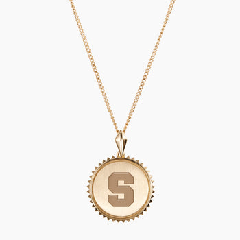 Gold Syracuse Sunburst S Necklace