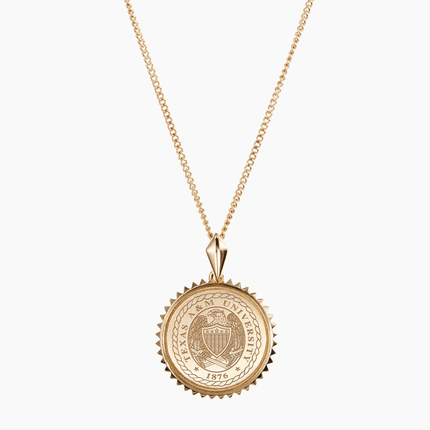 Texas A&M Sunburst Crest Pendant