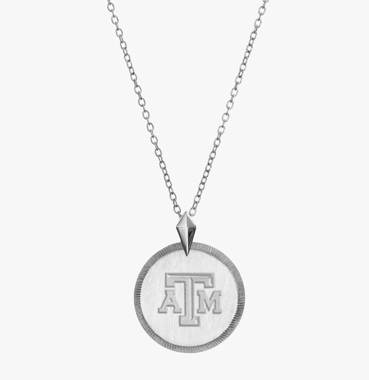 Texas A&M TAMU Silver Necklace