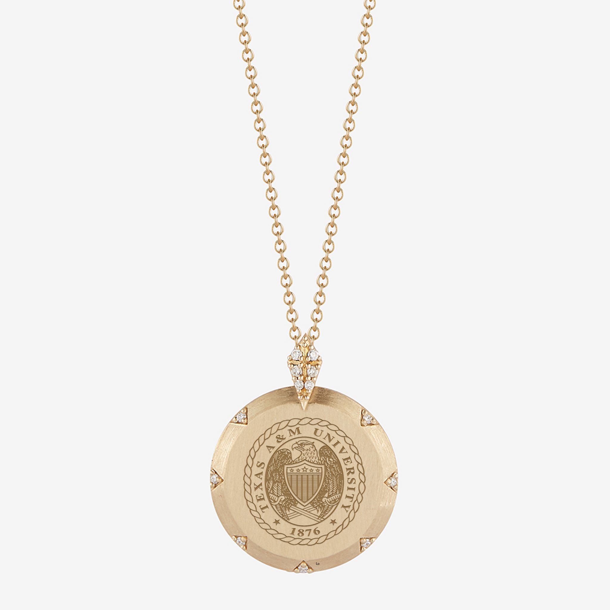 Texas A&M Crest 7-Point Diamond Pendant