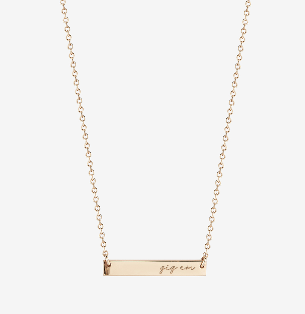 Gig Em Horizontal Bar Necklace