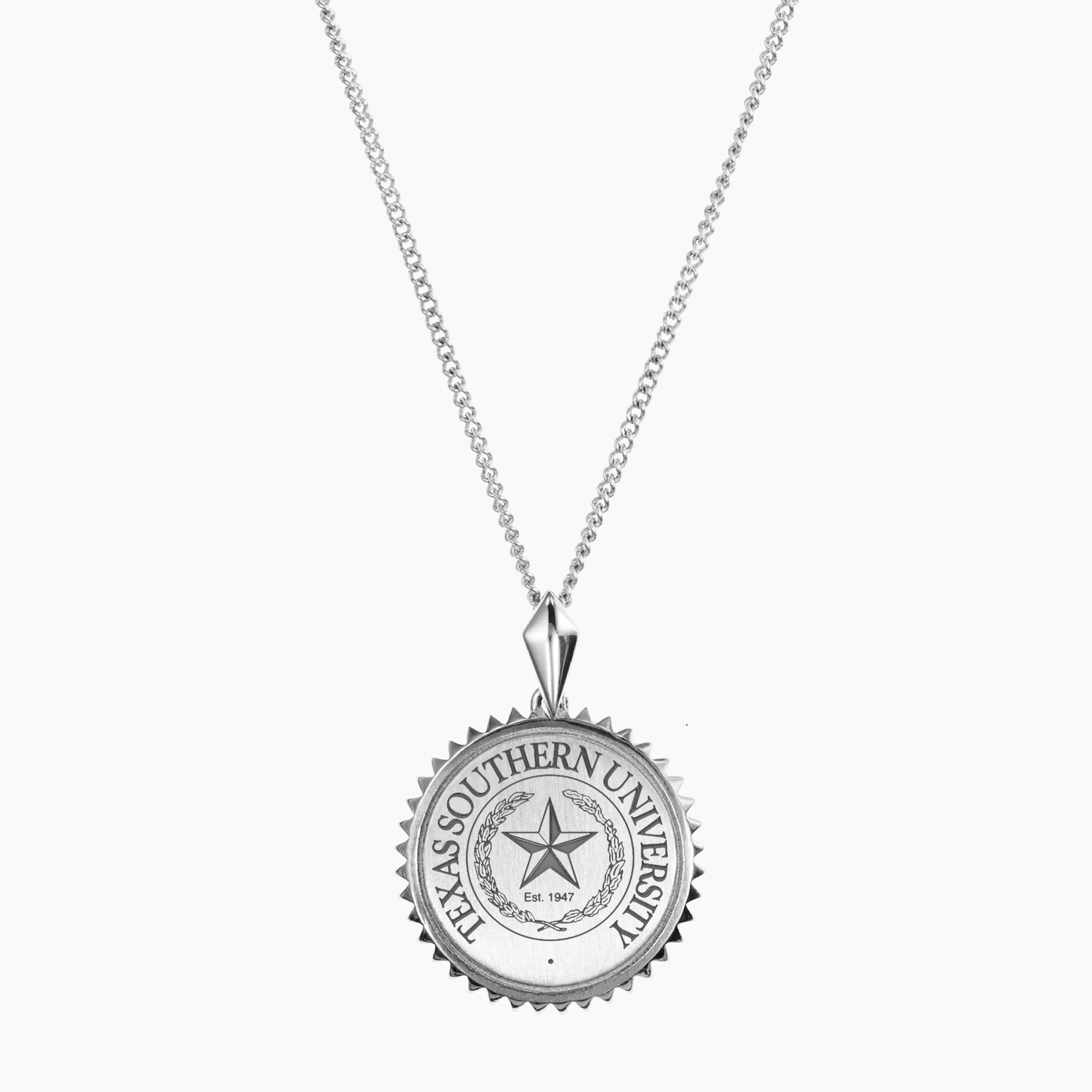Texas Southern Sunburst Necklace Silver