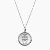 Silver Theta Tau Sunburst Crest Necklace