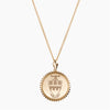Gold Theta Tau Sunburst Crest Necklace