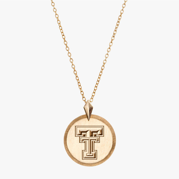 Gold Texas Tech Florentine Necklace Petite