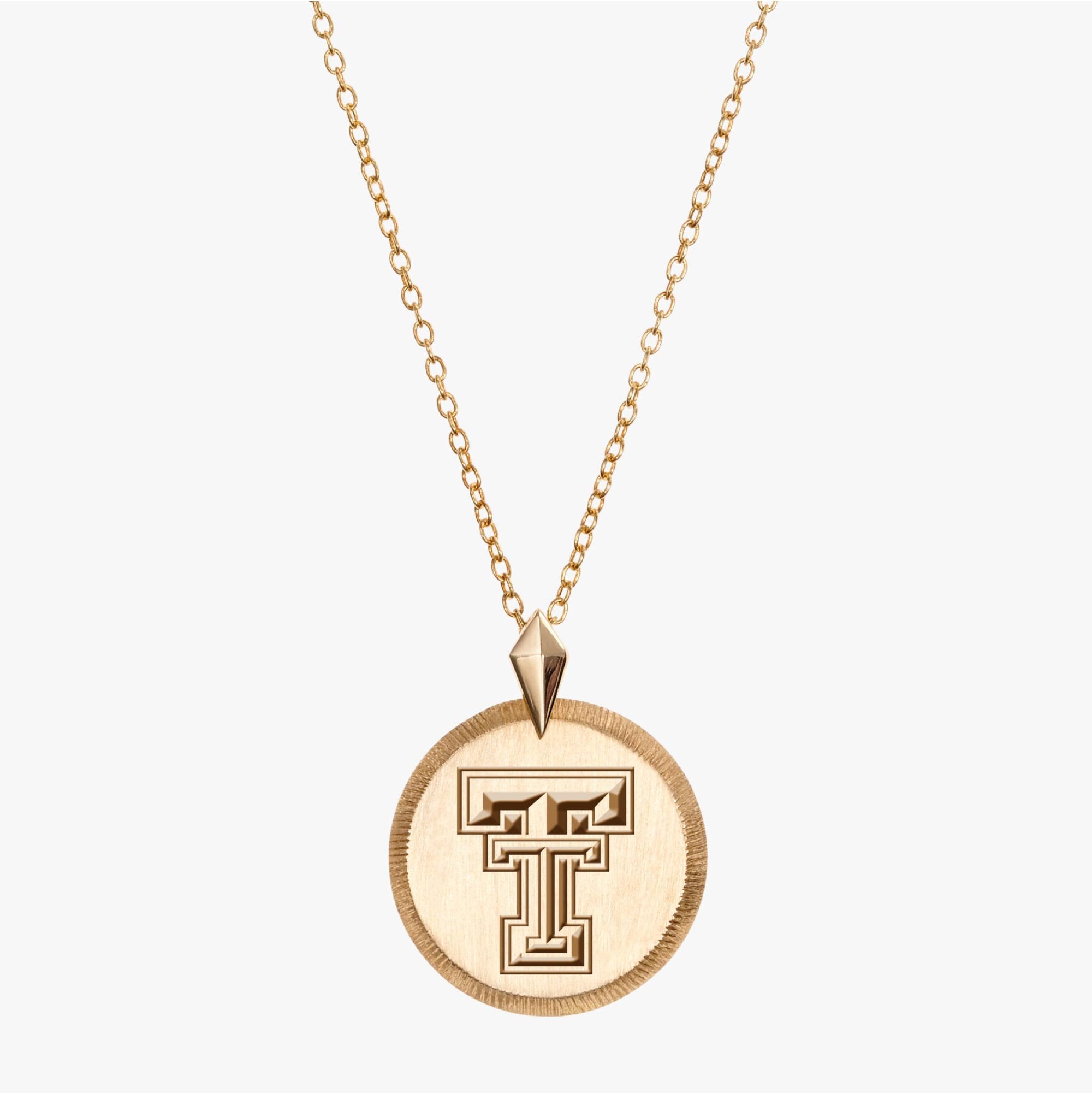 Gold Texas Tech Florentine Necklace Petite