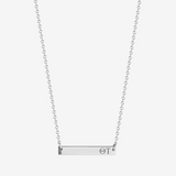 Theta Tau Horizontal Bar Necklace in Sterling Silver