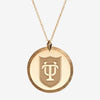Gold Tulane Florentine Crest Necklace Large