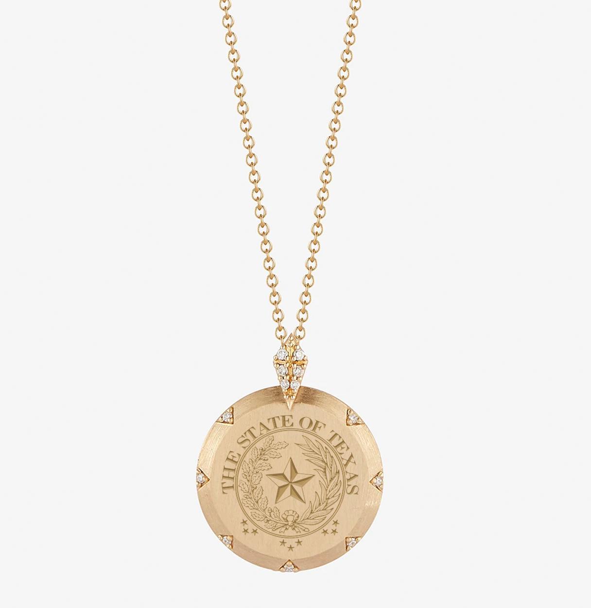 Gold plated necklace Texas State