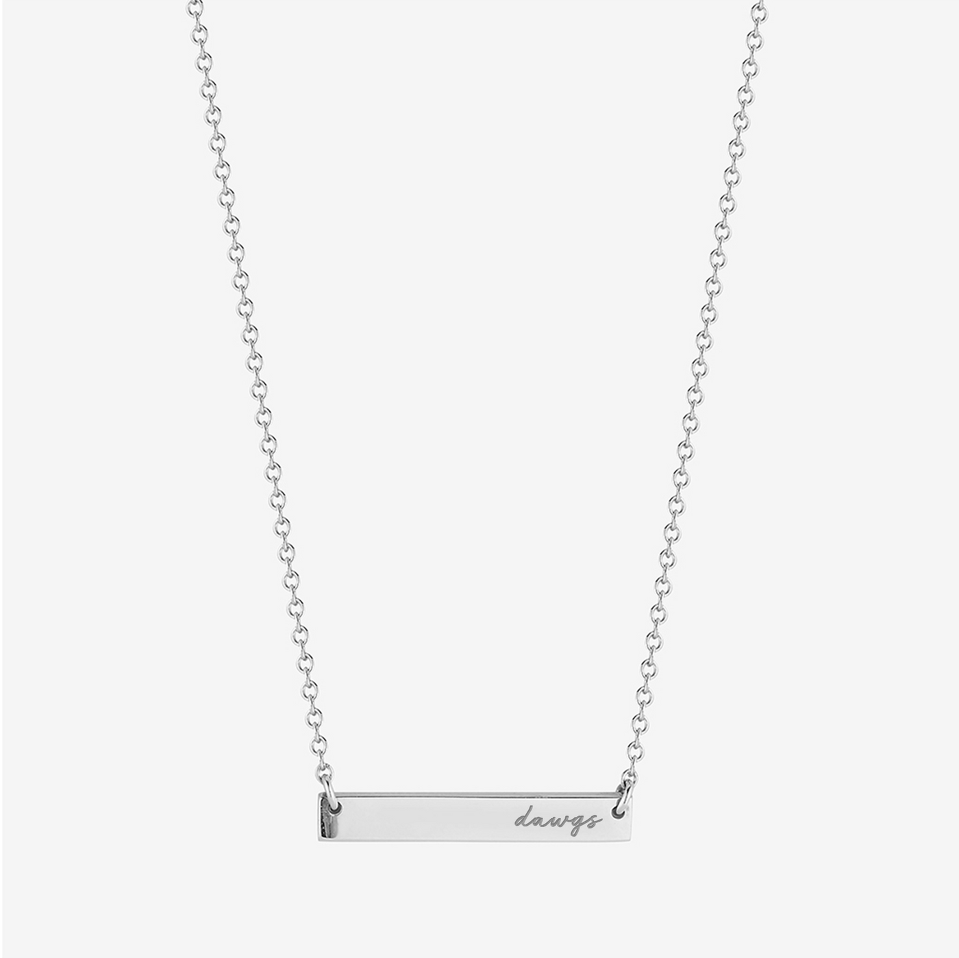 UGA Dawgs Horizontal Bar Necklace