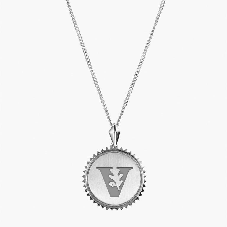 Silver Vanderbilt Sunburst V Necklace