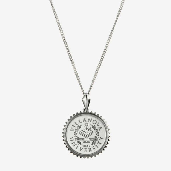 Silver Villanova Sunburst Crest Necklace