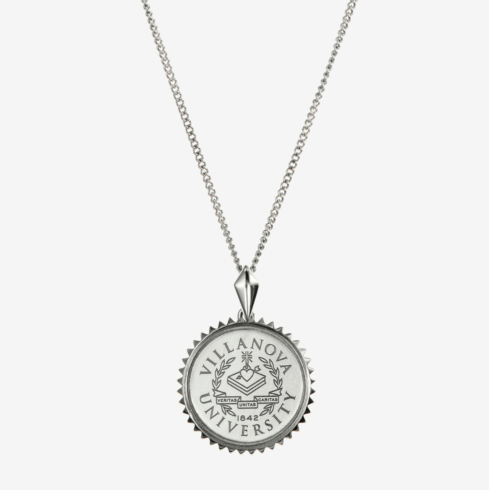 Silver Villanova Sunburst Crest Necklace