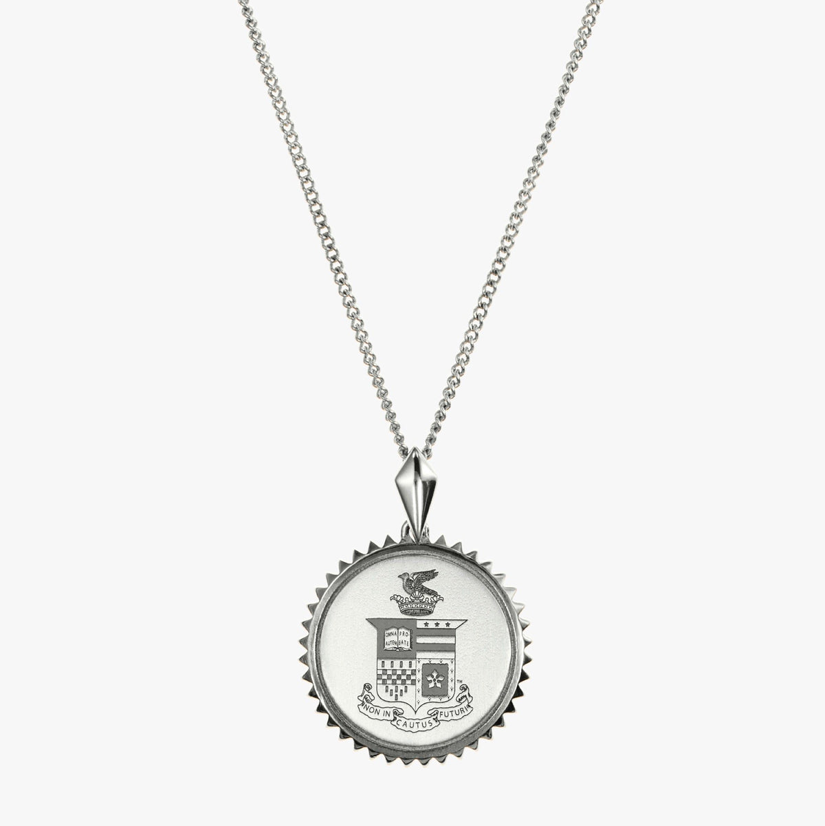 Silver Washington & Lee Sunburst Crest Necklace