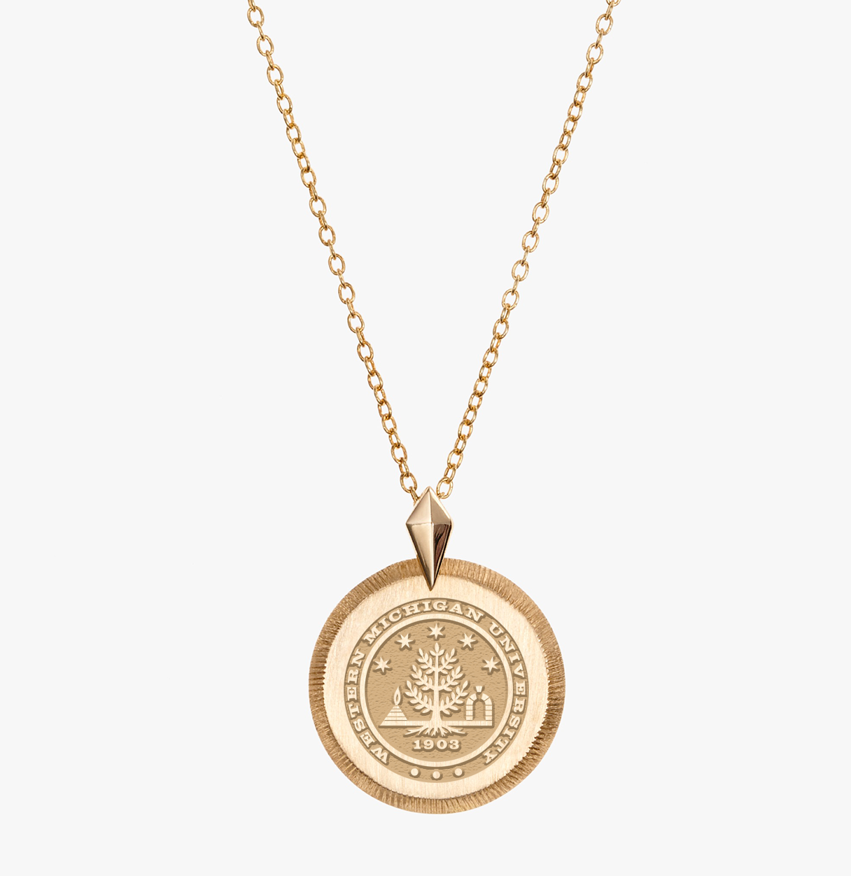 Western Michigan Florentine Pendant Petite