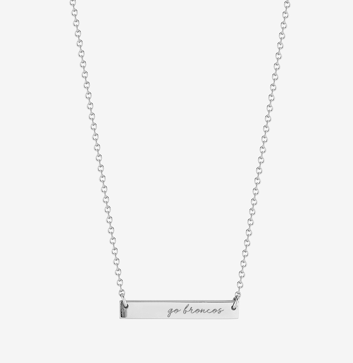 Western Michigan Go Broncos Horizontal Bar Necklace